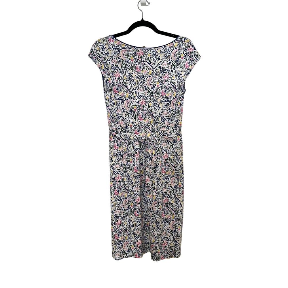 Boden Dress Womens 6 Margot Scoop Neck Floral Jersey Knee Length Paisley Print - Picture 5 of 7